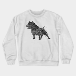 pitbull dog black and white Crewneck Sweatshirt